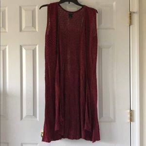 💛4/$12💛Long sweater multi-colored vest sz small